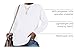 PLMOKEN Casual Loose Fit Top For Women Solid Color Tunic Sweatshirts For Women For Leggings(White,L)