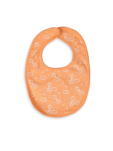 Image of Kidbea Organic Cotton Baby Bib, Adjustable Snap Closure Soft Absorbent Feeding Bibs Apron for Newborns & Infants Child With Cute Prints | Reusable Baby Essential