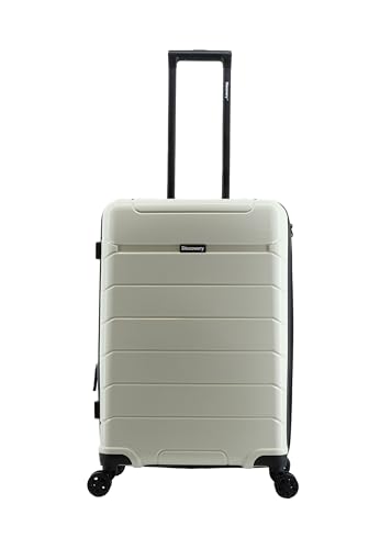 Discovery Unisex Luggage Discovery Koffer Medium Weiß Aluminium 4 Rollen Spinner TSA Schloss Erweitbar