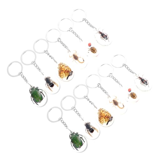 Porte-clés Insectes en Ambre Synthétique Décoration Sac au Quotidien