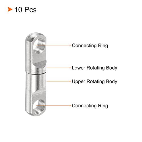 PATIKIL Fishing Heavy Swivel, 10Pcs 264lb Copper Bearing Wind on Terminal Tackle for Big Game Fishing Silver - Image 3