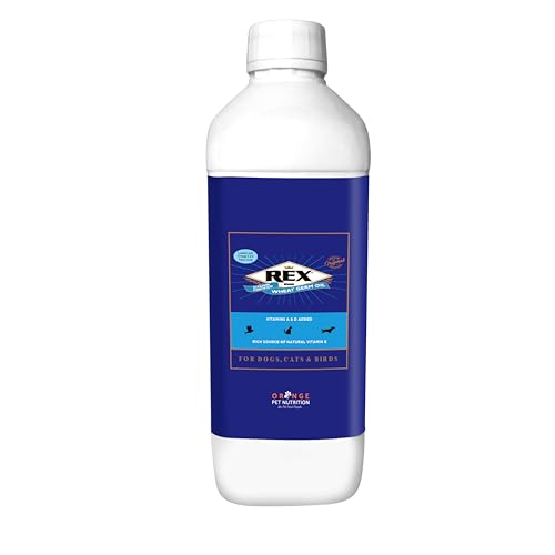 Image of Rex Wheat Germ Oil 1 LTR | Vitamin E & Omega 3,6 | Pet Skin & Coat Care