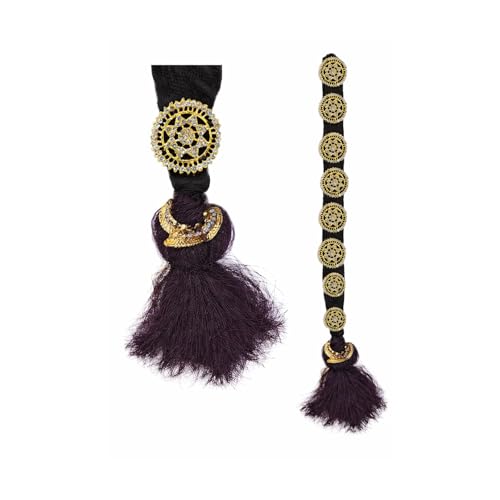 Image of VAMA FASHIONS Bridal Hair Choti Jada billalu Set of Kunjalam Bharatanatyam Kuchipudi Marriage Readymade Traditional Kunjalam jadai billai set for Women