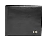 leder portemonnaie herren personalisiert Obermaterial: Baumwolle Fossil Brieftasche für Männer Ryan, Leder Bifold schwarz 11,4 cm L x 2,5 cm B x 9,5 cm H ML3736001