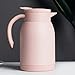 Swinkz Termos A Vuoto Isolato Thermos, Caffettiera Calda, tè al caffè Caldo E Freddo con Pulsante di Sicurezza Facile per Hotel per Ufficio Domestico(Color:Rosa)