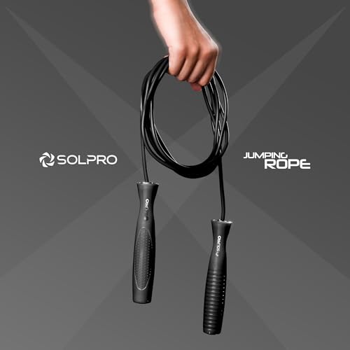Image of Solpro Ascend Adjustable Jump Rope Skipping Rope for Men, Women, Kids, Athletes | Unisex, Tangle-Free, Non-Slip, Durable | Ideal for Fitness, Cardio, Agility & Gym Workouts