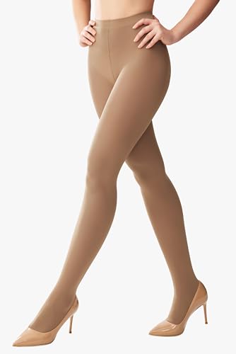 Image of leg elegant Women's 80 Den Microfiber Soft Opaque Tights Pantyhose