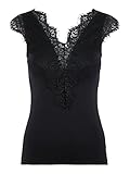 - Detail Type: Tank top - Extra details: Feminine lace detail - Occasion/Styling: Find your perfect everyday look. With quality styles you can create timeless, comfortable, and trendy outfits, that work every single day of the week - FIT: Slim Fit - NECK TYPE: V-Neck - SLEEVE LENGTH: Sleeveless (S/L)