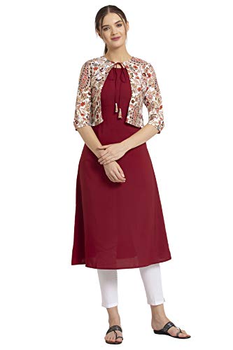 Image of ALC Creation Women's Crepe Printed A-Line Kurti