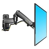VIZLKOG aluminum alloy 360 degree 17"-27" monitor stand gas spring arm LED LCD TV wall-mounted load bearing 2-7 kg(Black)
