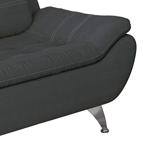 Sofá 2 Lugares New Passion Suede Cinza