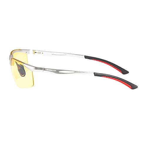 Eagle Eyes Fusion Nl Night Driving Vision Aluminum Glasses Anti Glare For Driving Biking Fishing | 99.9% Uv Protection & Blue Light Filter Yellow Tint Lens For Men & Women #TOP2