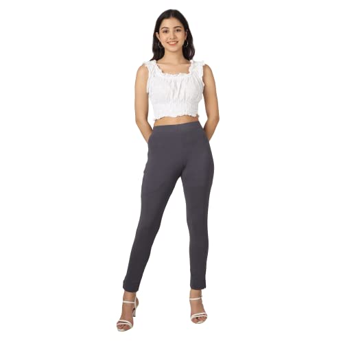 Image of ON&ON Women's Cotton Stretchable Slim Fit Straight Pants Trouser for Casual Wear and Office Wear