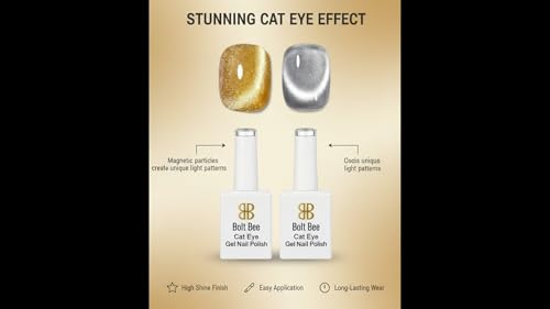 Image of Bolt Bee Gel Nail Polish - Highly Pigmented Glossy Finish, Smooth Application, Chip-Resistant Long-Lasting Color, Uv /led Lamp Cure, DIY Manicure & Salon Nail Art - 2pcs | 9ml