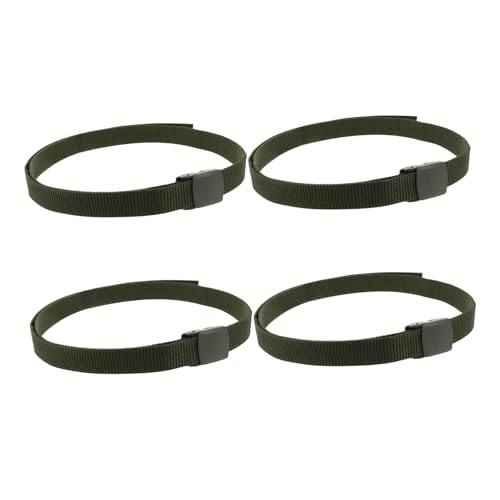 4pcs Nylon Web Belt for Men Adjustable Heavy Duty Outdoor Waistband with Quick Release Buckle Comfortable Fit for Hiking Training and Work Activities
