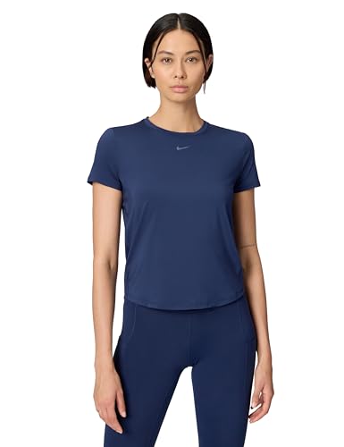Nike Women's One Classic Dri-Fit Short-Sleeve Top, Midnight Navy, Large