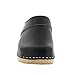 Bjork Maja Wood Open Back Leather Clogs (EU-38, Black)