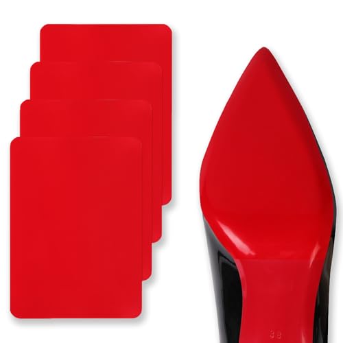 Ashoesert Red Bottoms Shoe Sole Protector, 4 Pcs Self-Adhesive Shoe Bottom Protector for Christian Louboutin High Heels, Shoe Sole Protector Replacement for Louboutin Shoes