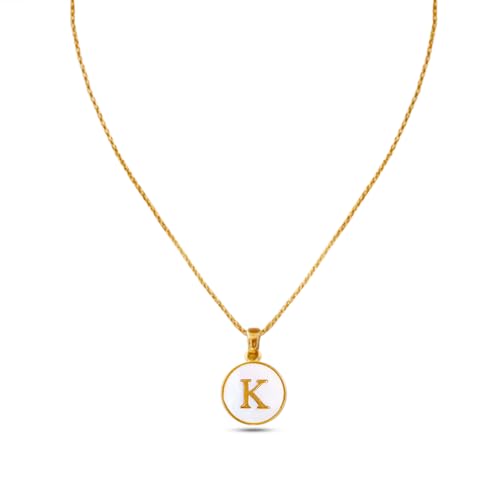 Image of Rubans Demi Fine Stainless Steel Alphabet Pendant CZ Gift for Women & Girls