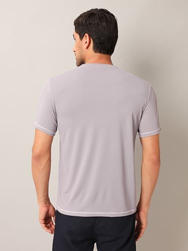 Image of TECHNOSPORT Men's 100% Polyester Slim Fit Solid Short Sleeve T-Shirt for Gym, Workout, Sports and Regular Use - Pack of 2