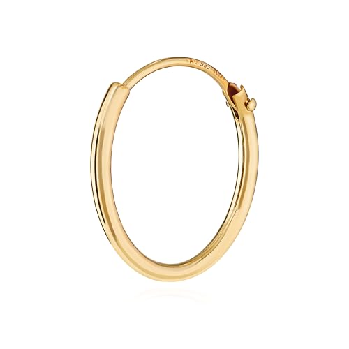 Pendientes criollos de oro 585 de 15mm para hombre modelo 1747