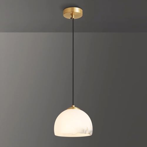 Lampe suspendue en marbre et albâtre naturel luxe pour îlot
