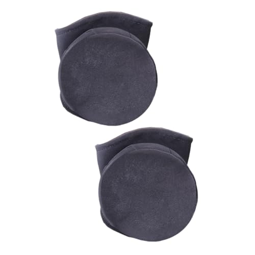 GLEAVI 2 Pcs Cover for Moxibustion Heat-Absorbent Fabric Single Pocket Design Elastic Belt Non-Copper Easy to Use Black