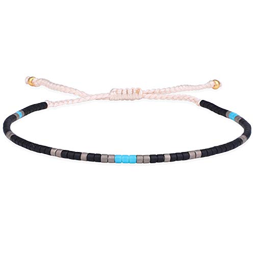 Image of KELITCH Miyuki Friendship Bracelet Boho Seed Beads Women Thin Strand Bracelets Adjustable