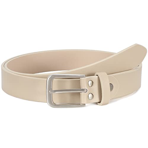 WERFORU Damen Ledergürtel Mit Goldschnalle – Schmal, 2,8 Cm, Längen 100-120 Cm – Perfekt Zu Jeans & Kleidern