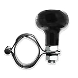 Luminuti 1 Pcs Black Steering Wheel Spinner Knob, Steering Wheel Knob, Universal Fit for All Cars, Truck Boat Tractors, Forklifts, Steering Wheel Accessories