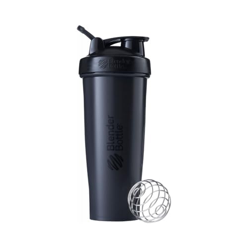 BlenderBottle Classic Loop Shaker mit BlenderBall, optimal geeignet als Eiweiß Shaker, Protein Shaker, Wasserflasche, Trinkflasche, BPA frei, skaliert bis 800 ml, 940 ml, schwarz