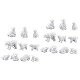 Petites figurines de noël pour l'artisanat - figurines d'ours polaires: notre ensemble de 10 figurines d'ours polaires de différents styles convient aux jardins miniatures, aux décorations succulentes, aux décorations de maisons de poupées et de plantes, etc.