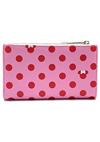 Loungefly Disney Minnie Mouse Pink Polka Dot Pattern Faux Leather Wallet