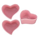 TOGEVAL 3 piezas Cuencos de Cerámica Forma de Corazón para Salsas y Condimentos Tazones para Soja y Vinagre para Cocina Restaurante y Picnic
