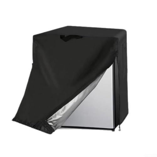 Funda impermeable para refrigerador para mini congeladores y enfriadores de bebidas, con parte inferior ajustable, asas dobles y prácticos bolsillos laterales de almacenamiento