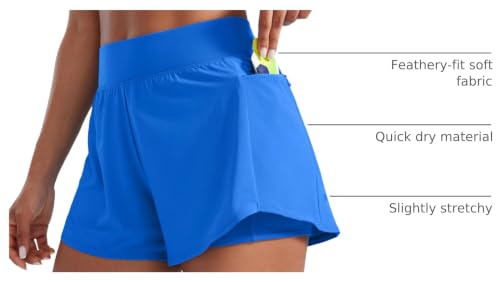 Image of CRZ YOGA 2 in 1 Double Layer Running Shorts 3 inch
