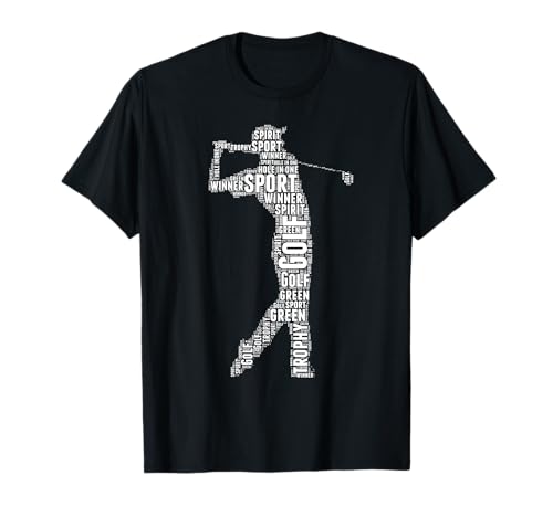 T-shirt de golf word cloud typography t shirt T-Shirt