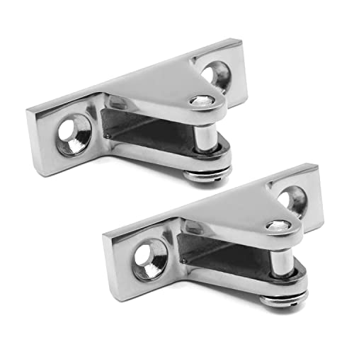Handxen 2 Pcs Marine Boat Deck Hinge Mount Bimini Top Fitting Hardware 316 Stainless Steel Fitting Deck Hardware #TOP2