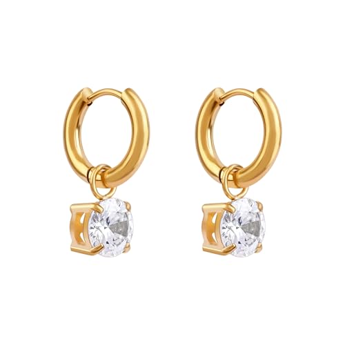 Image of 18K Gold Plated Statement Hoop Earrings for Women | Trendy Hoops Earrings | Waterproof and Anti Tarnish Jewellery | Rakhi Gift for Sister | Gifts for Women | 1 Year Warranty*
