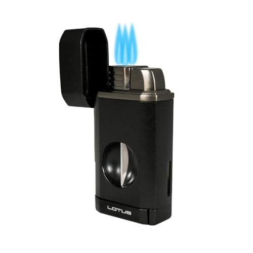 Encendedor Lotus Rocket Triple Antorcha Negro