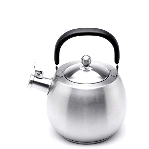 Teekessel Aus Edelstahl Mit Lebensmittelqualität Herdplatte Pfeife Teekanne Mit Ergonomischem Griff 3 Liter Silber Für Geschirrspüler