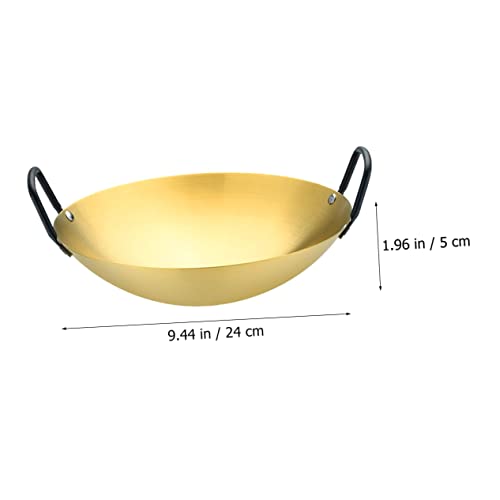 Wok de acero inoxidable 24x24 cm para cocina miniatura 7
