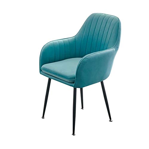 SJIALEN Soft Velvet Dining Chair,Office Lounge Chair for Living Room Bedroom Kitchen Modern Design Kitchen Chair Kitchen Chair (Color : Sky Blue)