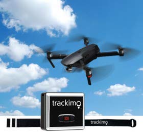 Trackimo Real-Time Drone GPS Tracker Long Lasting Battery Worldwide Tracking on app for Android, iPhone, and Web with Drone Attachment Strap Included.