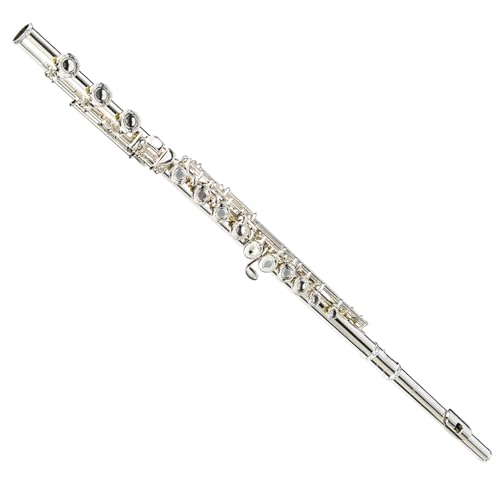 フルートフルート楽器 シルバーメッキ Cキー 16/17 穴 開閉穴 両用 初心者 大人 プロフェッショナル フルート(16クローズドホール)