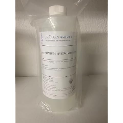 Ammonium Hydroxide 28% Liquid - NH4OH Solution - Made in USA - Size: 16 fl oz Cover