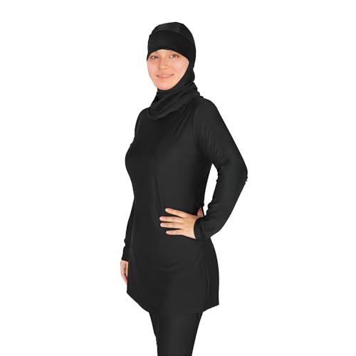 Plus Size Burkini Muslim Swimsuits for Women Modest Islamic Swimwear Long Sleeve Full Cover 3PCS Set Beachwear with Cap3