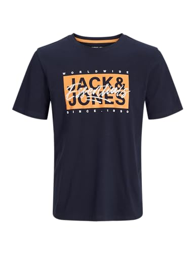 JACK & JONES Jjcolton Tee SS Crew Neck, Sky Captain, L Hommes JACK & JONES Jjcolton Tee SS Crew Neck, Sky Captain, L Hommes