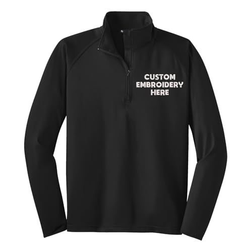 Custom Embroidered Quarter Zip Pullover, Long Sleeve, Personalized Logo 1/4-Zip Sweatshirt (ST850)