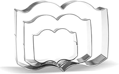 Book Cookie Cutter Set - 3 Piece - Stainless Steel image 3